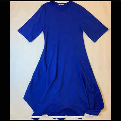 zara asymmetrical blue dress Sleek Asymmetrical Zara Baby Blue Dress  WISI-Oi