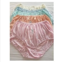 5X Big Underwear Granny Panties Soft Cotton fabric Briefs Woman Waist 52"-56"