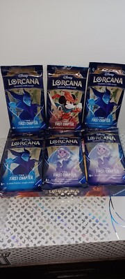 Disney Lorcana Trading Card Game The First Chapter 6 Booster Packs