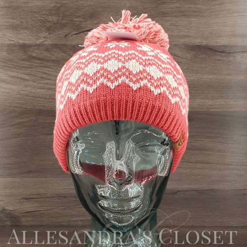 Timberland Mütze Beanie Multi Damen Fair Isle Bommel Strick Outdoor Winter Landhaus!