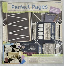 Scrapbook Kit Perfect Pages Colorbok 12x12 Paper 30 Pieces Travel Trip Vacation