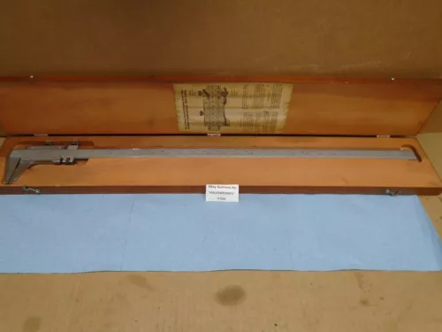 Starrett 123 Master Vernier Caliper 24" .001"  50 Div.  Scale for Machinist H633