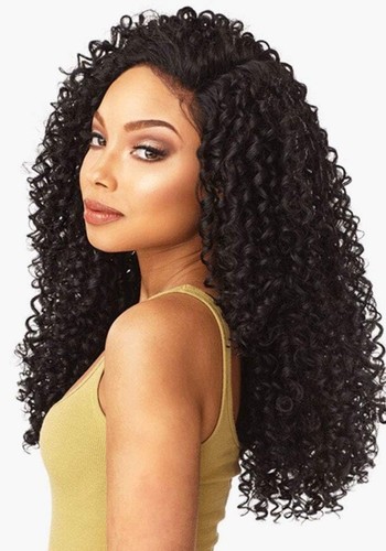 SENSATIONNEL Curly Empress Lace Front Blonde Brown Wig 2-tone - Picture 2 of 19