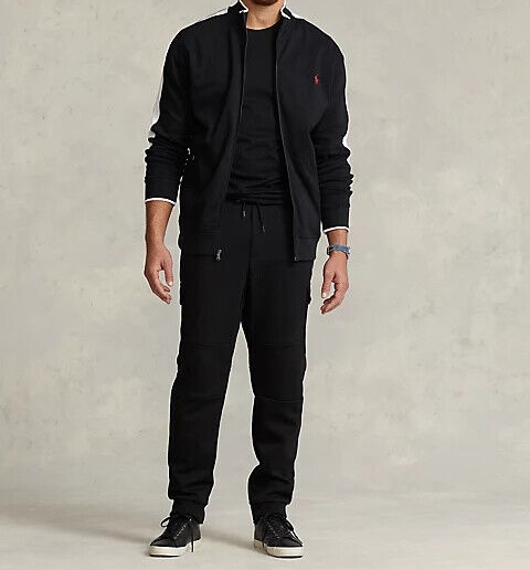 POLO RALPH LAUREN Big & Tall Black White Striped Interlock POLO RALPH LAUREN Big & Tall Black White Striped Interlock
