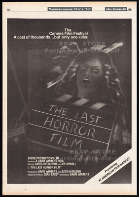 THE LAST HORROR FILM__Original 1982 Trade AD / poster_Joe