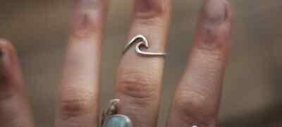Sterling Silber Wellenring, Sterling Silber Ring, Boho Ringe, Boho Schmuck Ringe