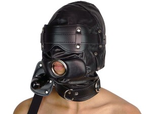 Isolationsmaske Mit Knebel Ledermaske Leder Maske Schwarz Art Nr 659 Ebay