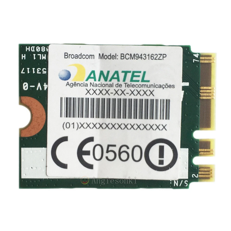 Broadcom BCM943162ZP 00JT473 Wireless N Bluetooth 4.0 NGFF Wifi Card Adapter - Image 2 of 4