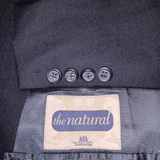 STAFFORD Blazer Mens 48R Black Suit Jacket Sport Coat THE NATURAL Interview Prom