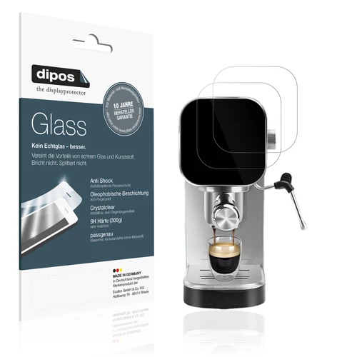 2x Schutzfolie für Aigostar Barista - Anti-Shock 9H Folie dipos Glass