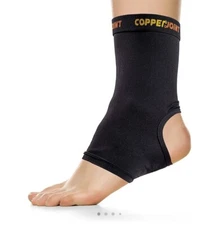 Compression Ankle Sleeve Copper Infused High Performance Breathable sz Medium