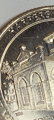 2016 P Harpers Ferry Quarter REVERSE DIE CHIP ERRORS - Picture 9 of 11