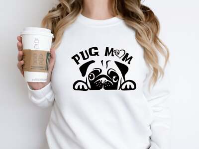 Pug Dog Sweatshirt, Pup Mom Sweatshirt, Pug Mama Sweatshirt, Dog Lover Gift, Pup