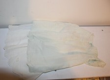 VTG. 1940s Handmade in the Philippines Blue Green Girls Baby Dress Pintucks Slip