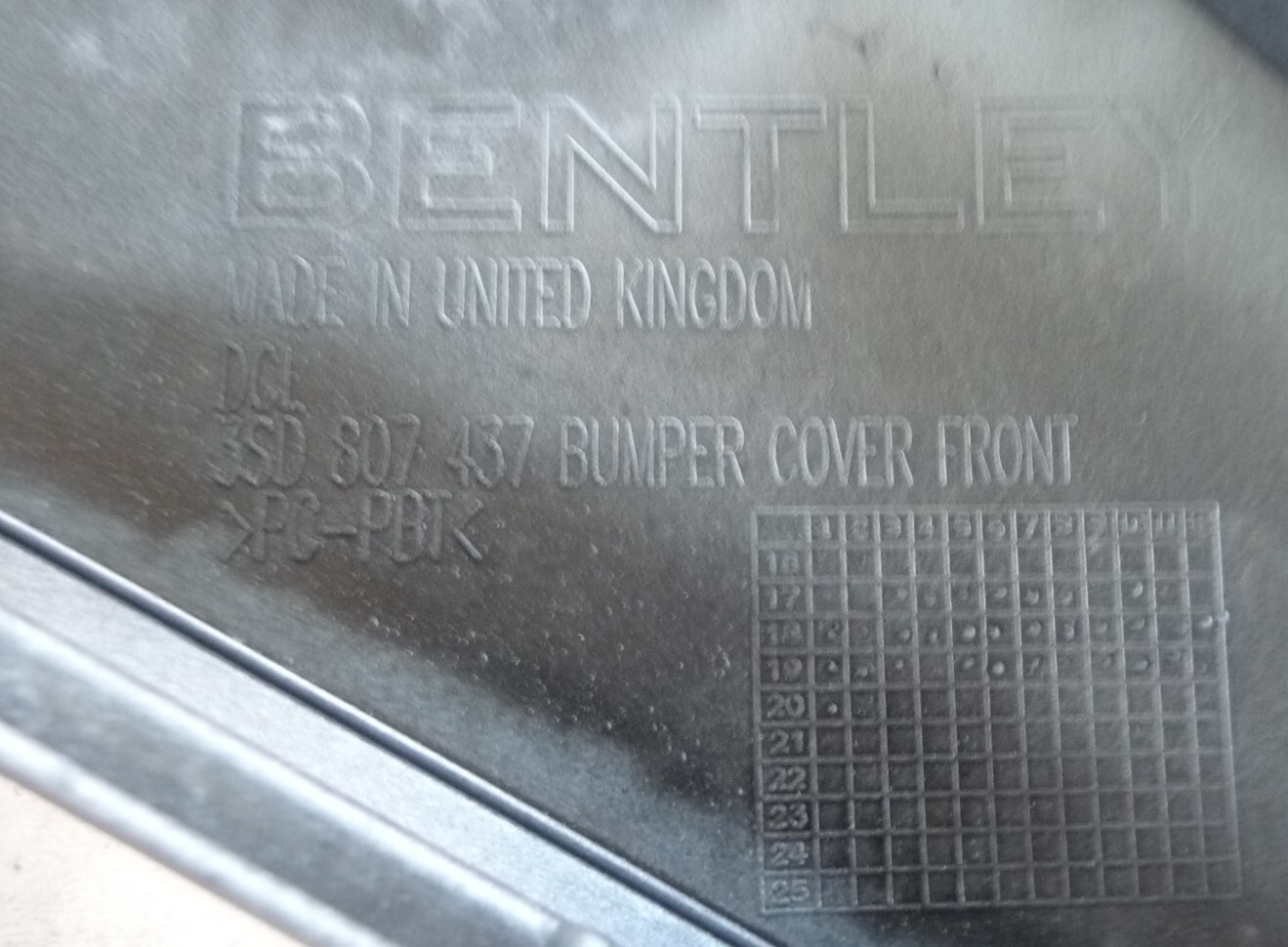 2020-2022 Bentley Continental GT GTC front Bumper Cover 3SD807437 OEM H11
