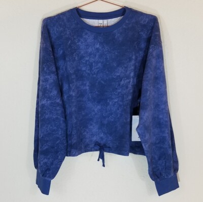 Z BY ZELLA 3X Blue Tie Dye Crop Sweatshirt Women eBay
