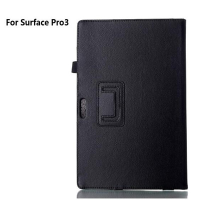 BLACK FLIP LEATHER CASE COVER FOR MICROSOFT WINDOW SURFACE PRO 3 4 5 GEN