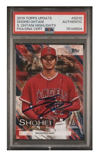 Shohei Ohtani Signed 2019 Topps Auto PSA Authentic Pop 1