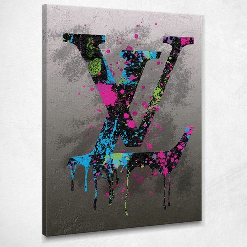 ❤ Quadro Louis Vuitton macchie di colore astratto stampa su tela lv6