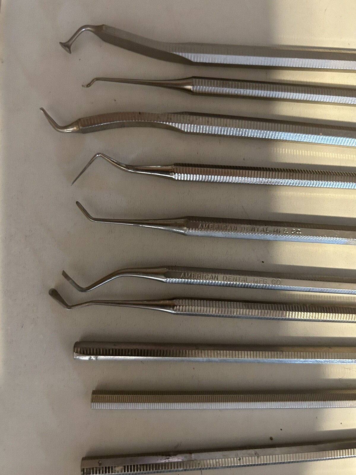 Vtg Lot of 20 Stainless Steel Dental Picks Made in USA American