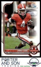 James Cook 2021-22 1st Bowman University #19 Georgia Bulldogs / Buffalo Bills