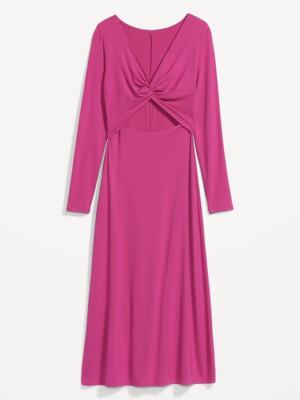 slim fit dress slacks Cut Out Long Sleeve Maxi Dress – WeWoreWhat