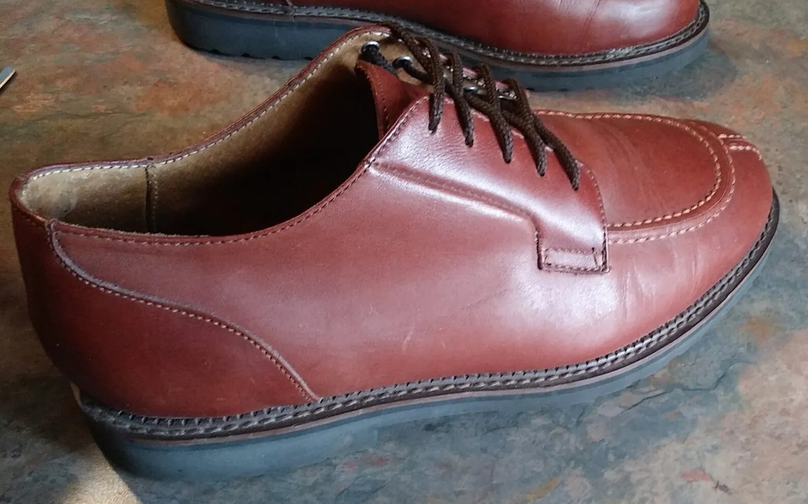 SAOLA Dockers scarpe derby uomo nuove oxford modello 8.5 D 90 8610 marrone chiaro lacci scuri