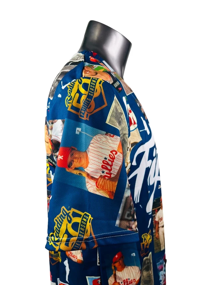 READING FIGHTIN PHILS PHILLIES 50TH SEASON ANNIVERSARY SGA JERSEY YOUTH LARGE - Image 4 of 4