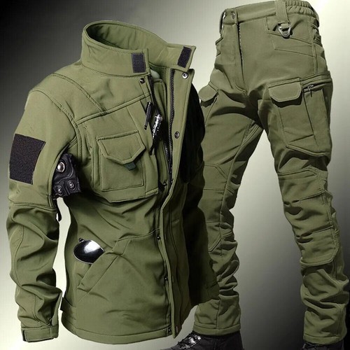 Herren Taktische Sets Winter Haifischhaut Militäranzug Soft Shell winddicht Wasserprall - Bild 13 von 18