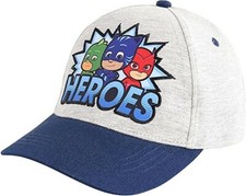 PJ Masks Boys Gray Jersey Knit Baseball Cap Hat Size 53cm Gecko Owlette Catboy