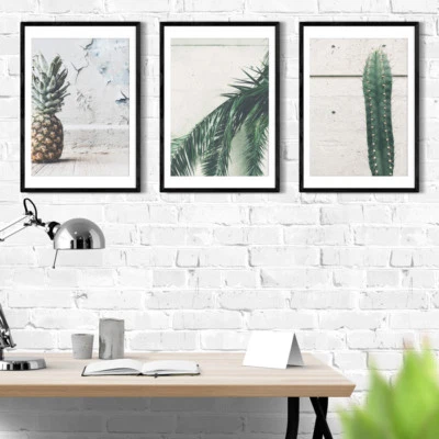 JUNIWORDS Poster "Pflanzen" Ananas Kaktus  Safari Natur Animals DIN A4 A3 A2 A1  - Bild 1 von 4