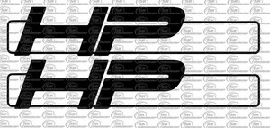 BMW HP Logo Motorrad Auto KFZ Aufkleber Set 2 Teilig Sponsoren Decals