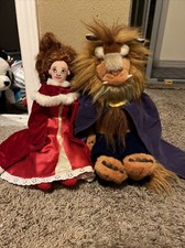 Disney Store Beauty and The Beast 17  Plush Vintage Belle and Beast