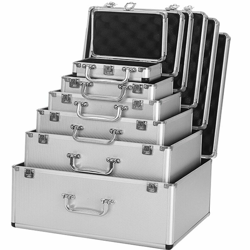 Instrument Box Storage Case Suitcase Impact Resistant Portable Aluminum