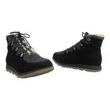 SONOMA Womens 8 Orpington Wool Faux Suede Ankle Boots Sherpa Lined Warm Winter