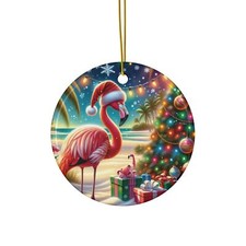 Flamingo Ceramic Ornament