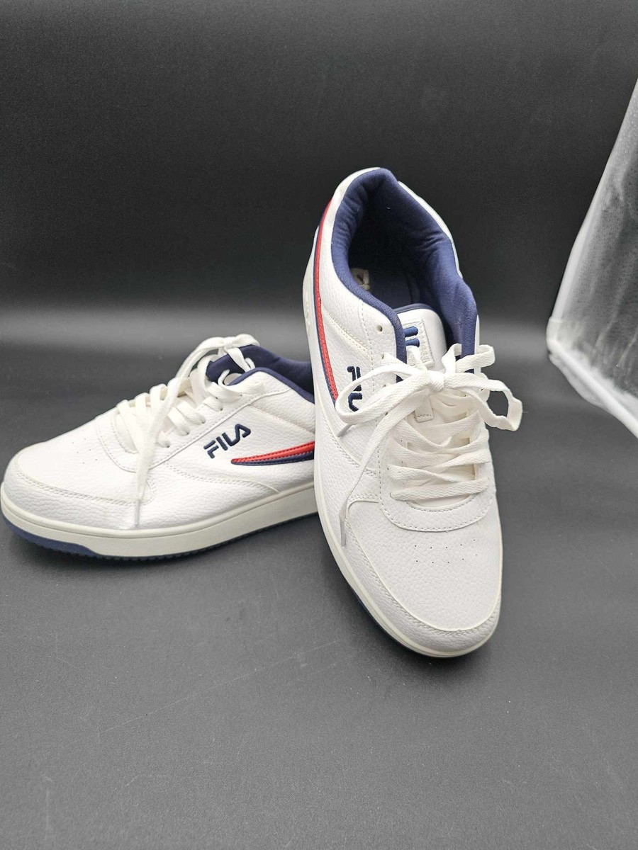 FILA Men A-Low White Navy Red Synthetic Leather Low Top Shoes
