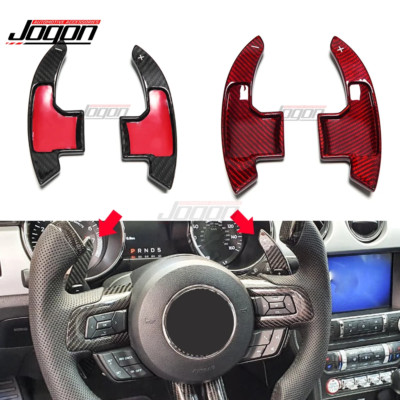 Carbon Steering Wheel Paddle Shifter For Ford Mustang Shelby GT500 GT350 15-22