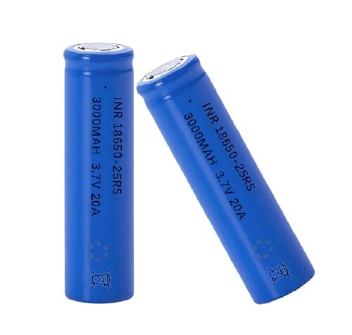 3.7 Volt Rechargeable Battery 3000mAh Battery 2Pack Large Capacity Batteries ...