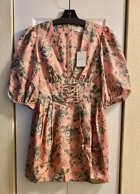 knee length dresses for ladies Zimmermann Tempest Lace up Mini Dress