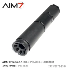 AIM7 ATOLL-7525 Barrel Shroud 30CAL/ 223 70%-35% 3 IN 1 BUILT KIT Aluminum Black
