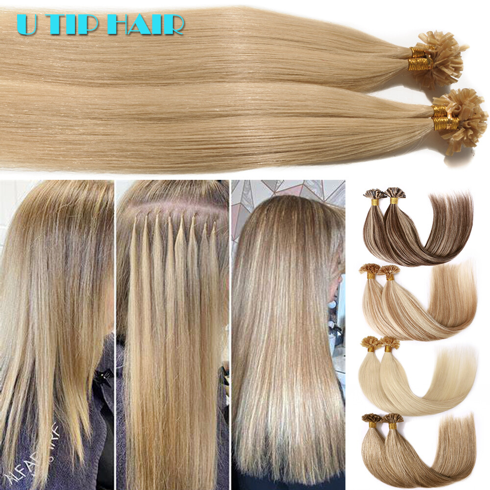 16 Inch Human Hair Extensions, Keratin Bond U-Tip, 50g Volume Amazon.com : YoungSee U tip Hair Extensions Black U Tip Hair  main image 4