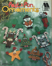 USED FAST  FUN ORNAMENTS CHRISTMAS ANNIE'S PLASTIC CANVAS PATTERN BOOK