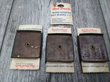 VINTAGE Red Devil 1-1/2"  WOOD Scraper bh1 Blades (3-pcs)