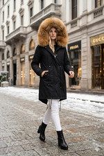Parka donna WeLoveParka Furparka SAGA esercito Redfox volpe/coniglio vera pelliccia nuova etichetta