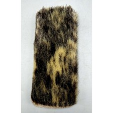 Vintage Genuine Fur Spotted Eyeglass Case Sleeve Brown Tan Handmade Accessory
