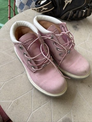 TIMBERLAND Women's Nellie Pink Nubuck Leather Waterproof Chukka Boots Sz 6m