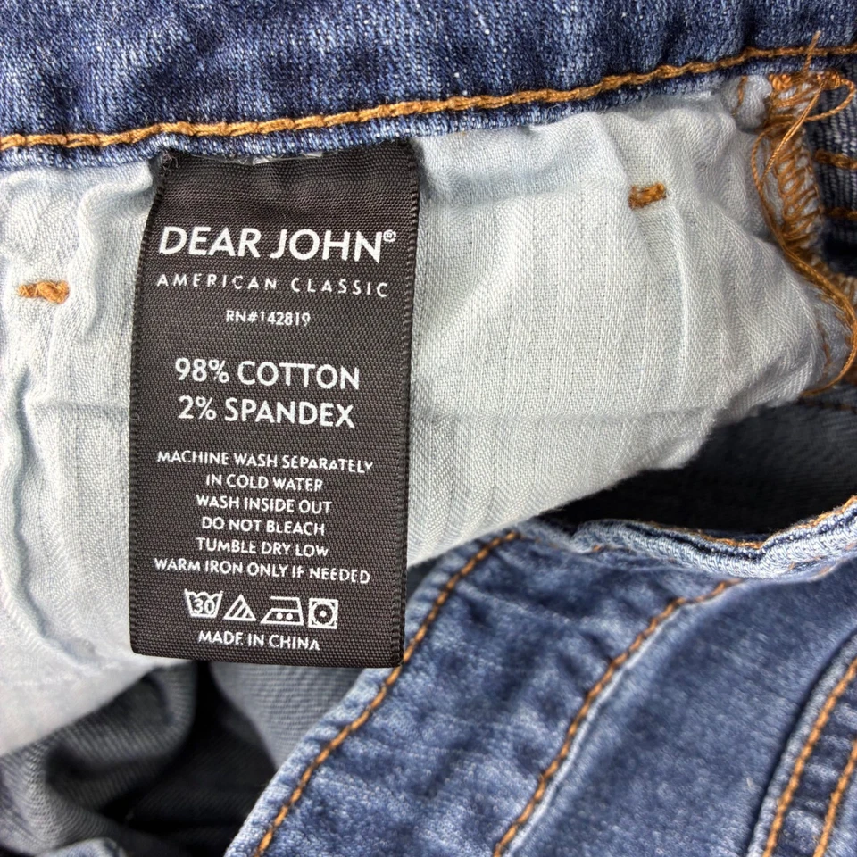 Pantalones cortos de mezclilla Dear John para mujer talla 33 azul Jean clásico americano cintura alta Foto 3 de 4