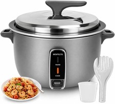 13L Commercial Large Rice Cooker, 65 Cups Cooked Capacity, 1500W Fast Cooking