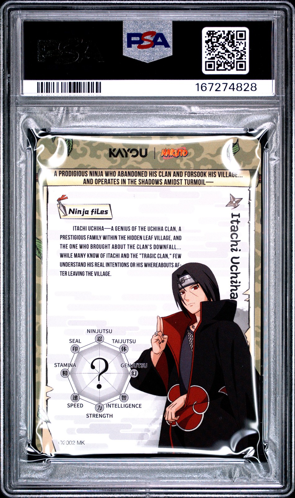 2026 KAYOU NARUTO SMRITI COLLECTIBLE CARD #013L3 ITACHI UCHIHA PSA 10 view 2